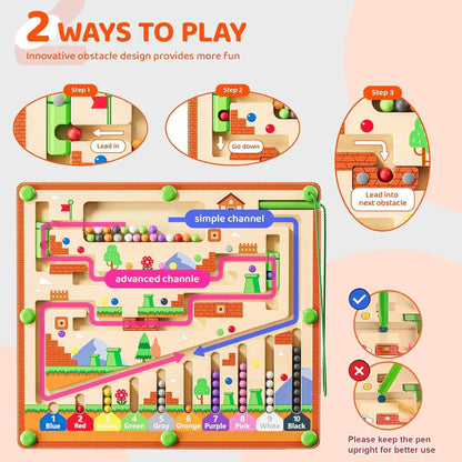 Pixels & Puzzles: Magnetic Color & Number Learning Maze