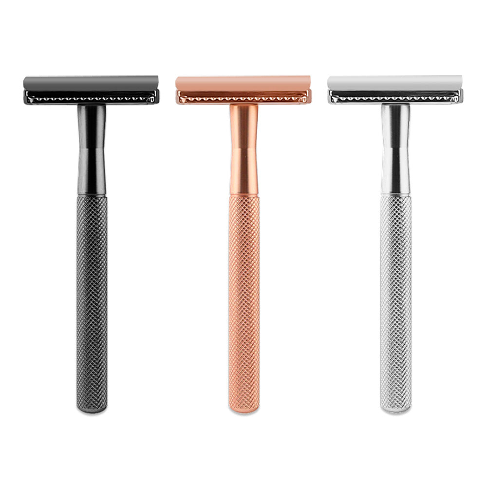 Retro Manual Razor — All-Metal, Fully Enclosed, Vintage Style