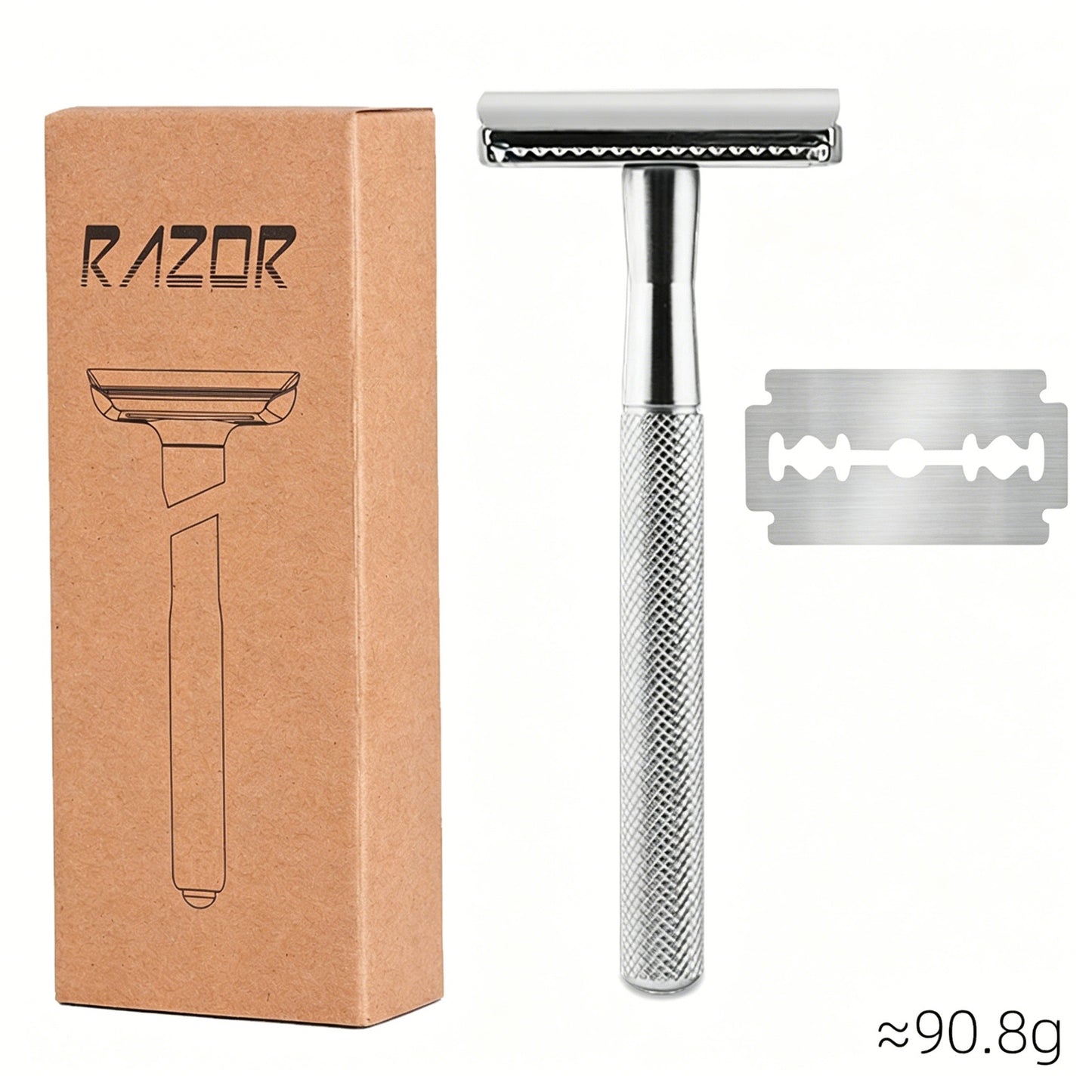 Retro Manual Razor — All-Metal, Fully Enclosed, Vintage Style