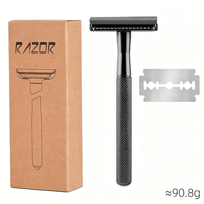 Retro Manual Razor — All-Metal, Fully Enclosed, Vintage Style