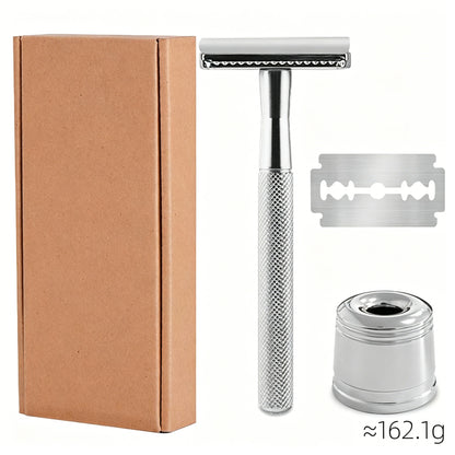 Retro Manual Razor — All-Metal, Fully Enclosed, Vintage Style