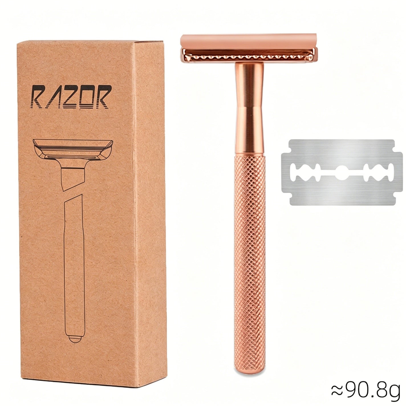 Retro Manual Razor — All-Metal, Fully Enclosed, Vintage Style